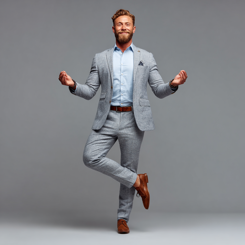 Confident businessman in athletic wear demonstrating balanced lifestyle